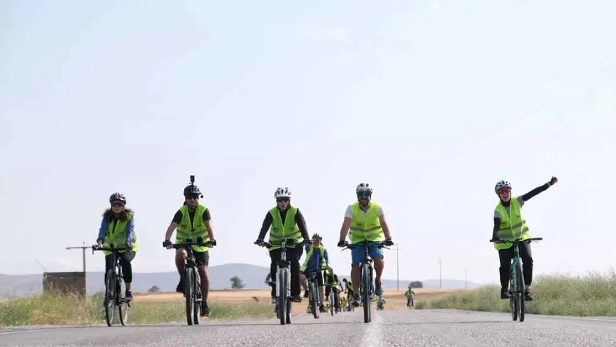 Konya’da tarihi rotada pedallar tarih ve doğa için döndü