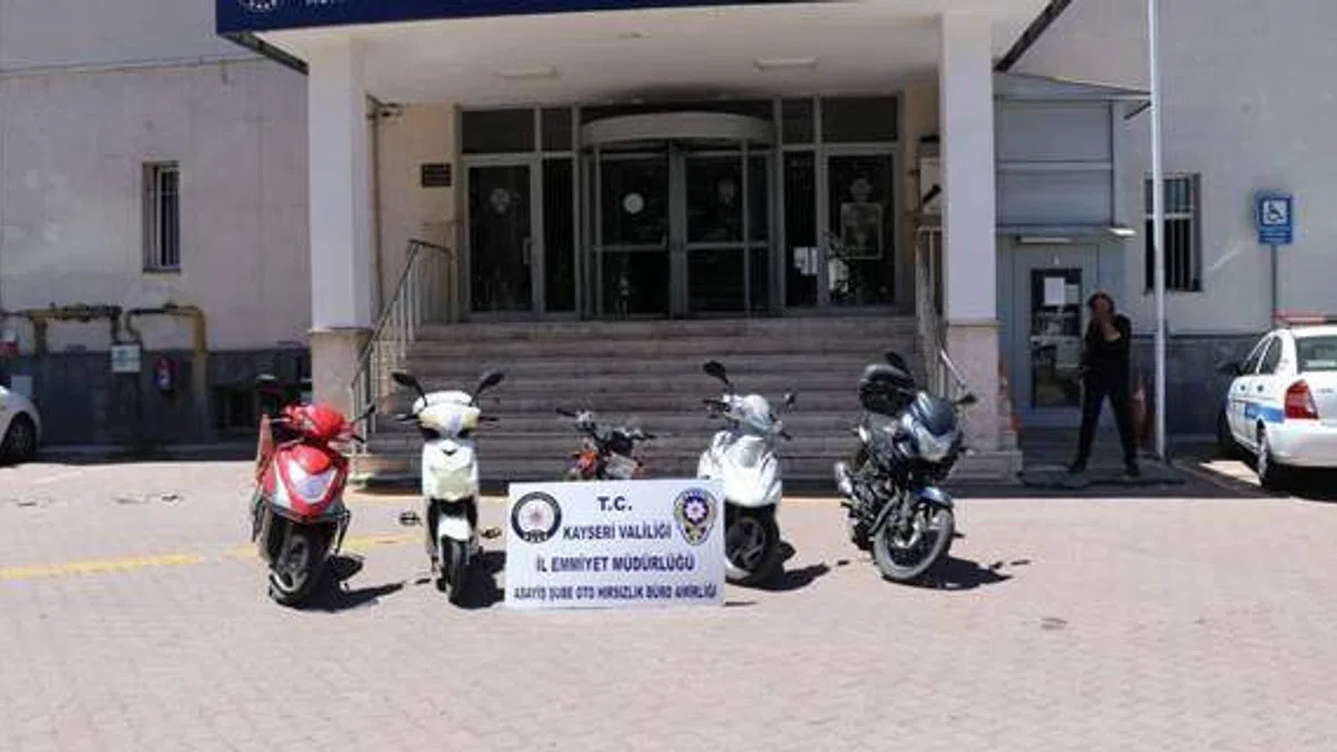 Kayseri'de motosiklet hırsızlığı iddiasıyla 3 şüpheli yakalandı