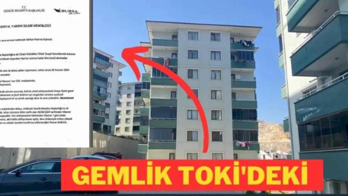 Bursa Gemlik'te TOKİ'deki üniversitelilere tahliye şoku!