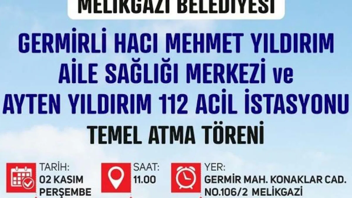 Kayseri Melikgazi'den Germir'ye aile sağlık merkezi