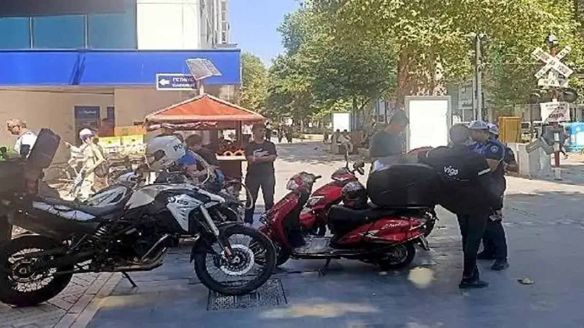 Zabıta ve Emniyetten motosiklet denetimi