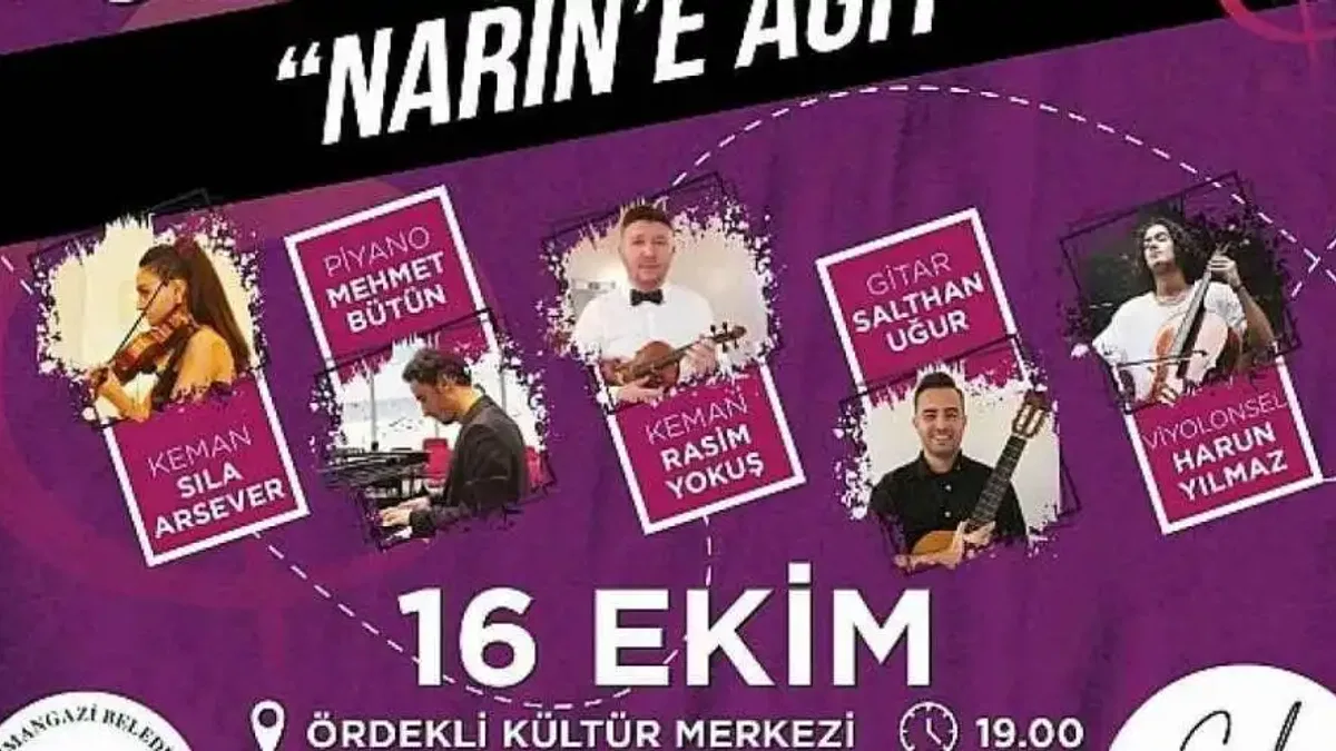 Oda Orkestrası Konseri, Narin'e Ağıt temasıyla gerçekleştirilecek