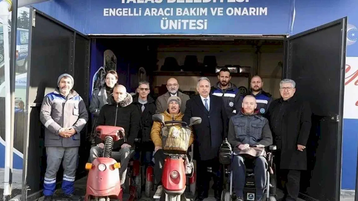 Kayseri Talas'tan engelli araçlarına onarım