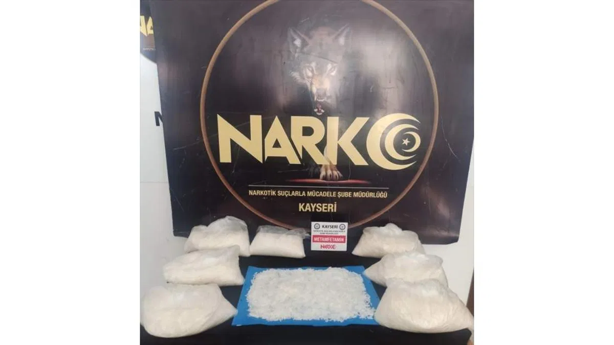 Kayseri'de 7,3 kilogram sentetik uyuşturucu ele geçirildi