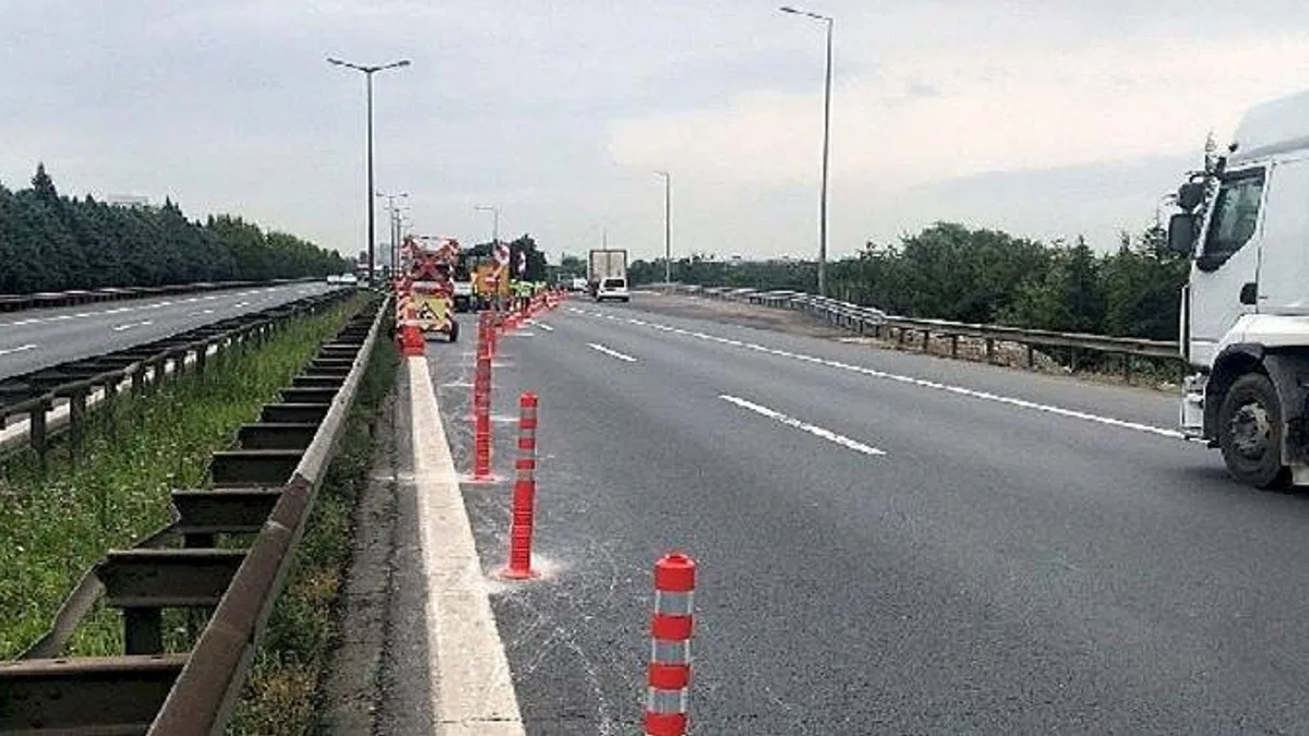 Stadyum yolu için TEM'de çalışmalar başladı