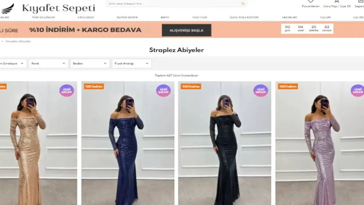 Şıklığı ve Zarafeti Bir Arada Sunan Mezuniyet Elbiseleri: Kıyafet Sepeti'nde Straplez Seçenekler
