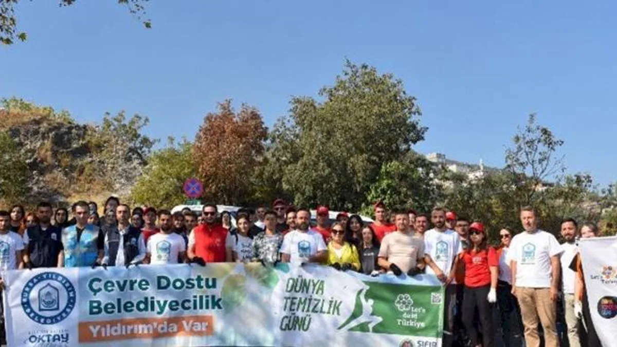 Bursa Yıldırım'da 1 ton atık toplandı