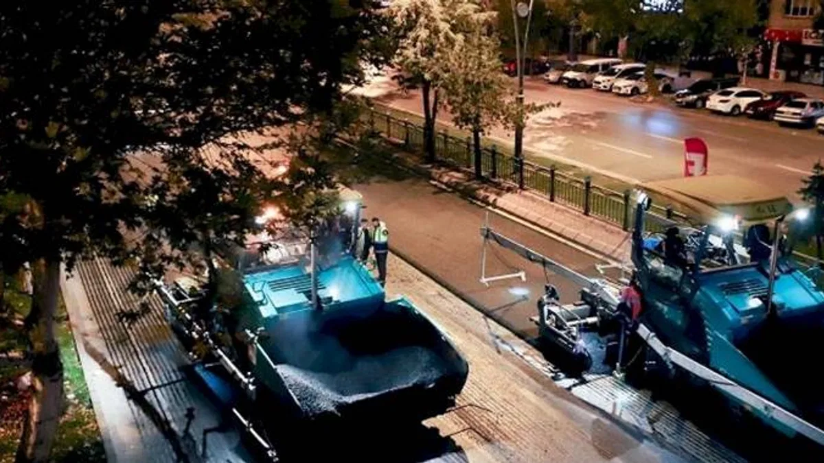 Kayseri Büyükşehir'den gece mesaisi