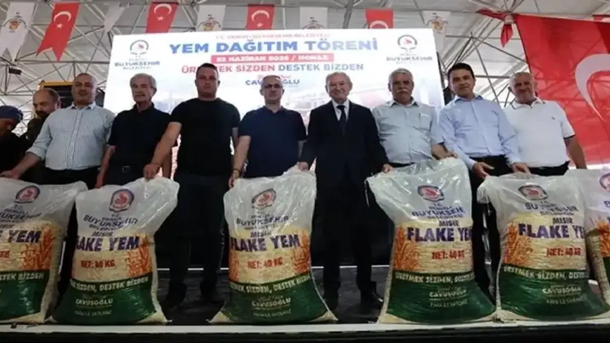 Denizli’de üreticiye yem desteği