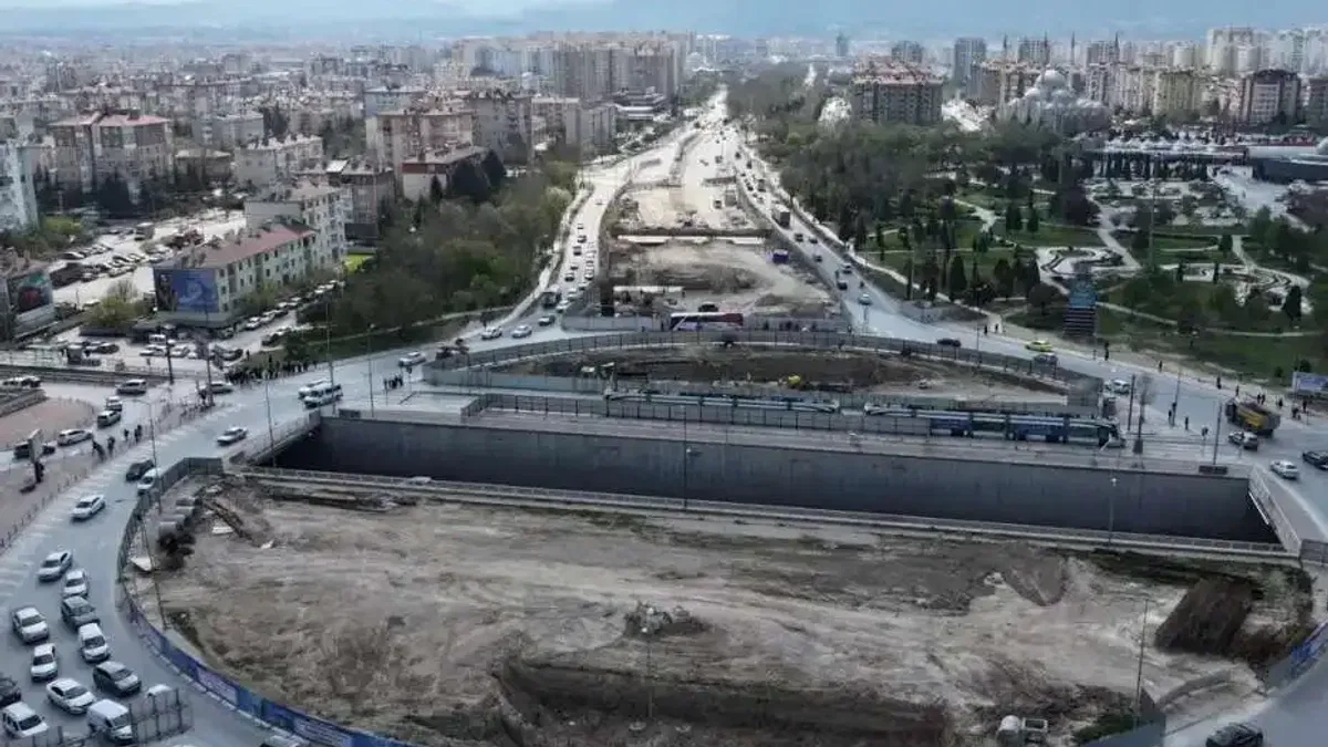 Konya'da Stadyum-Şehir Hastanesi Tramvay Hattı'nda ikinci etap sürüyor