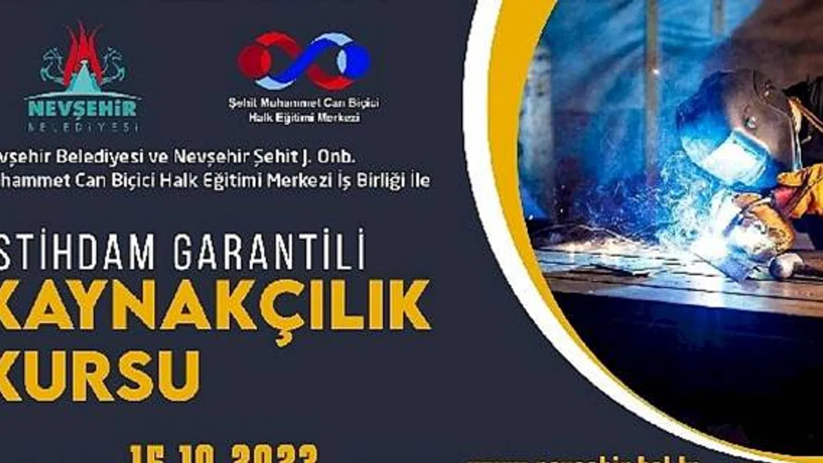 İstihdam garantili kaynakçılık kursu için başvurular başladı