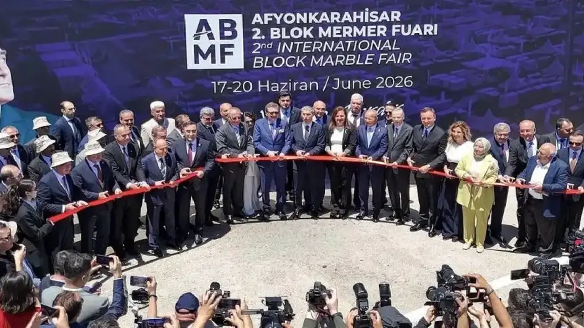 Afyonkarahisar Blok Mermer Fuarı kapılarını açtı... 183 yabancı alıcı Türkiye’de