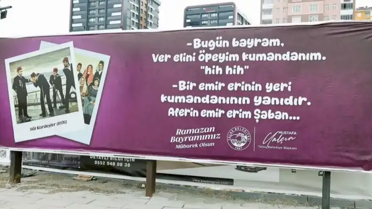 Kayseri Talas'tan Yeşilçam konseptli görsel