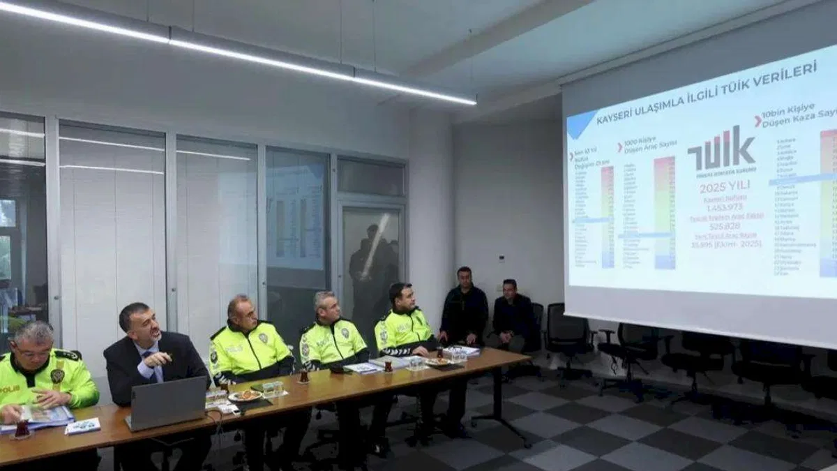 Kayseri protokolü Trafik Kontrol Merkezi'nde