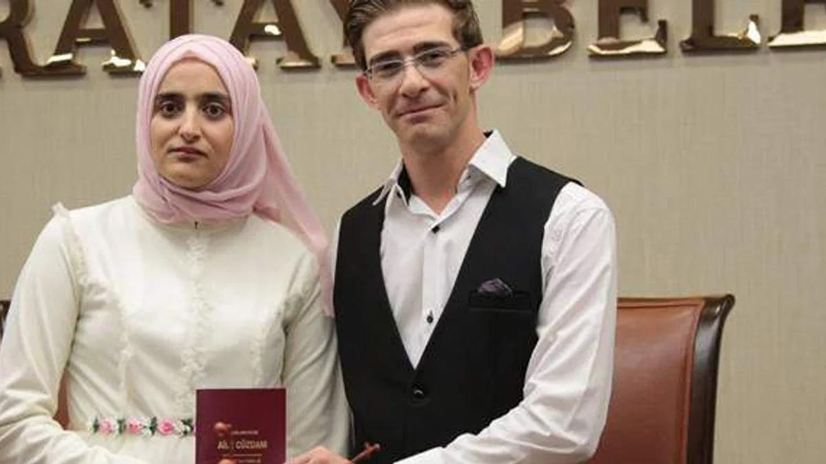 Konya'da görme engelli çift, dünyaevine girdi