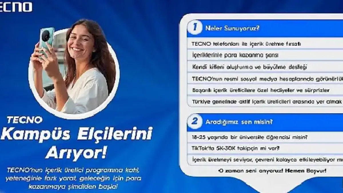 TECNO kampüs elçilerini arıyor!