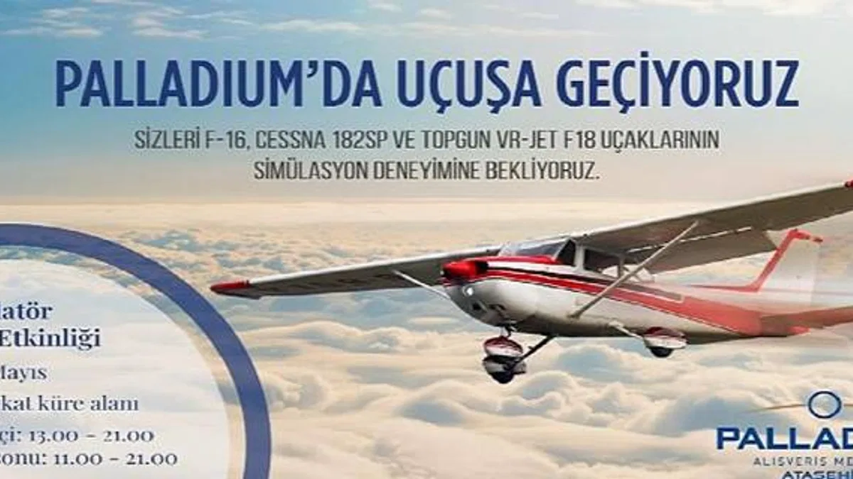 Simülatör uçaklarla uçuş deneyimi Palladium AVM'de