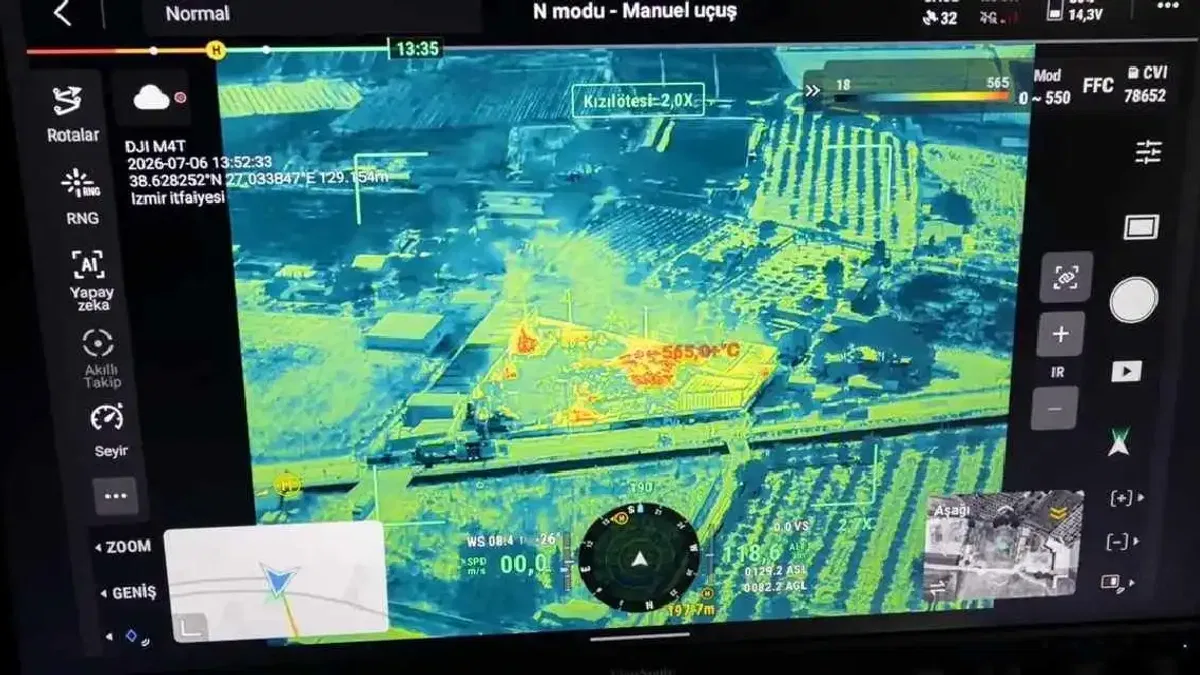 İzmir'de yangınla mücadelede yapay zeka dönemi