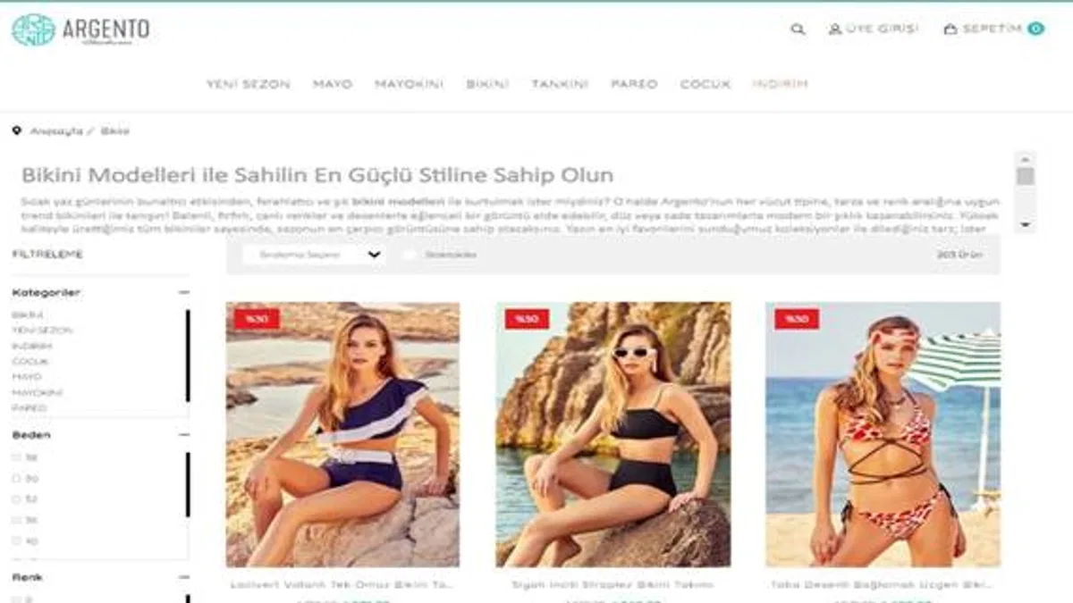Bikini Takımı Seçenekleri