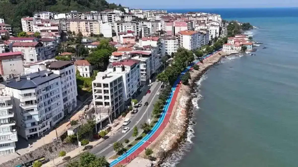 Ordu Ünye’de bisiklet ve yürüyüş yolu tamamlanıyor