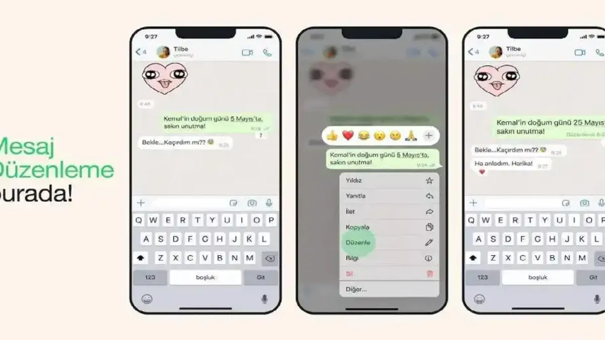 WhatsApp, Mesaj Düzenleme Özelliğini Kullanıma Sundu
