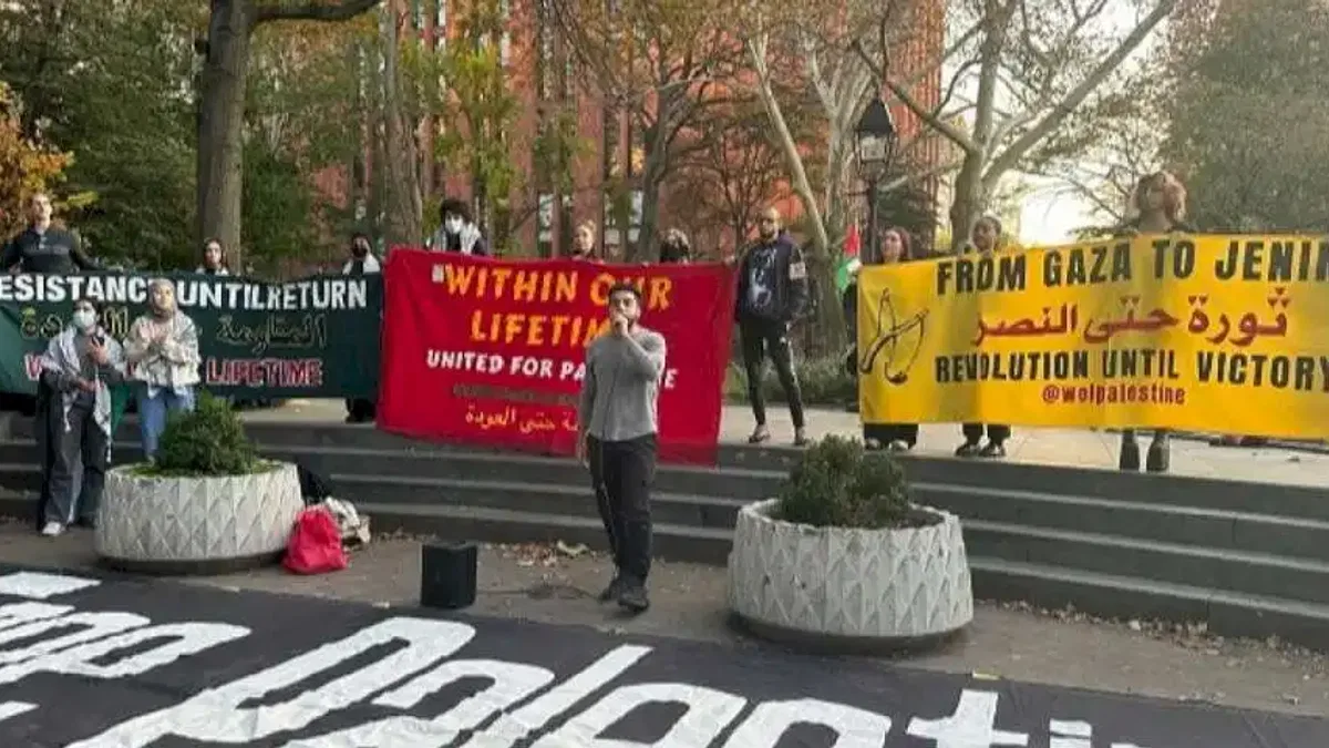 Washington Square Park’ta Filistin’e destek eylemi