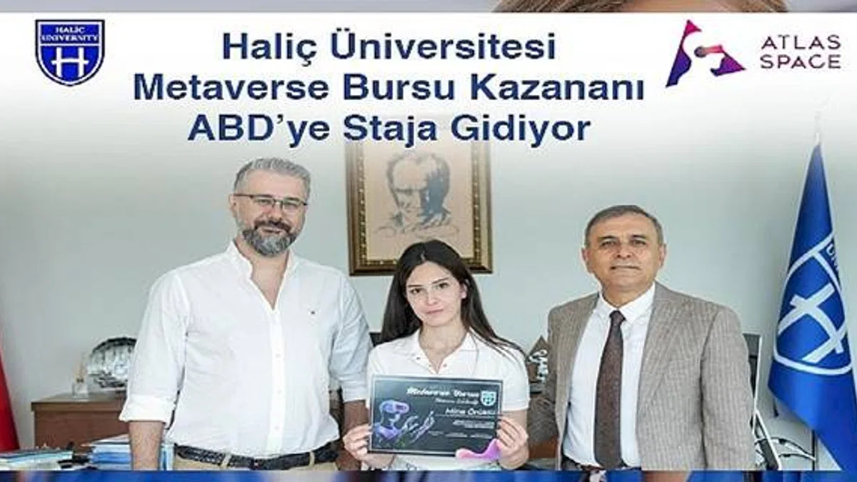 Haliç üniversitesi metaverse bursu kazanan öğrenci ABD'ye staja gidiyor