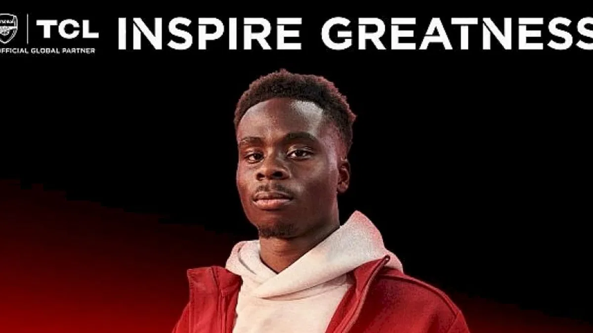 Arsenal'in yıldız futbolcusu Bukayo Saka, TCL'in yeni marka elçisi oldu