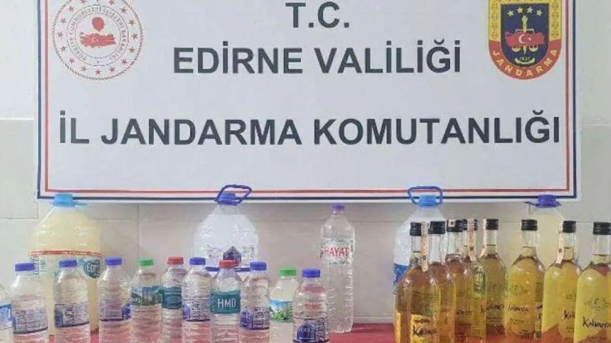 Edirne İpsala’da kaçak içkilere el konuldu