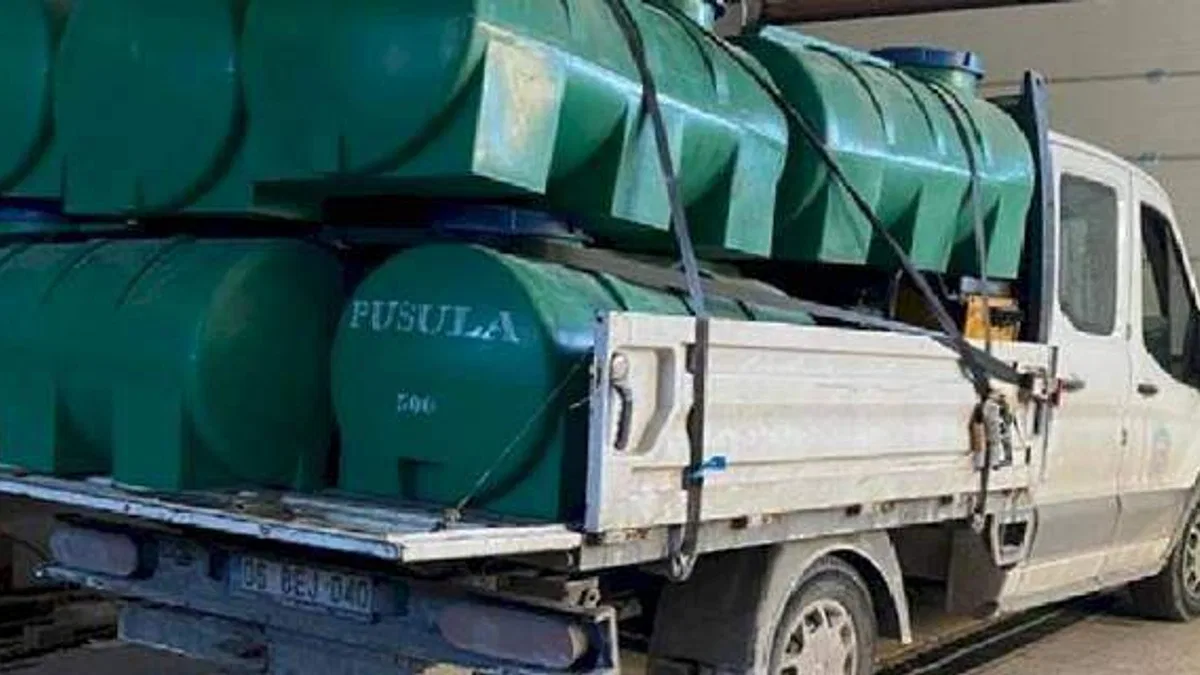 KASKİ'den depremzedelere su deposu desteği