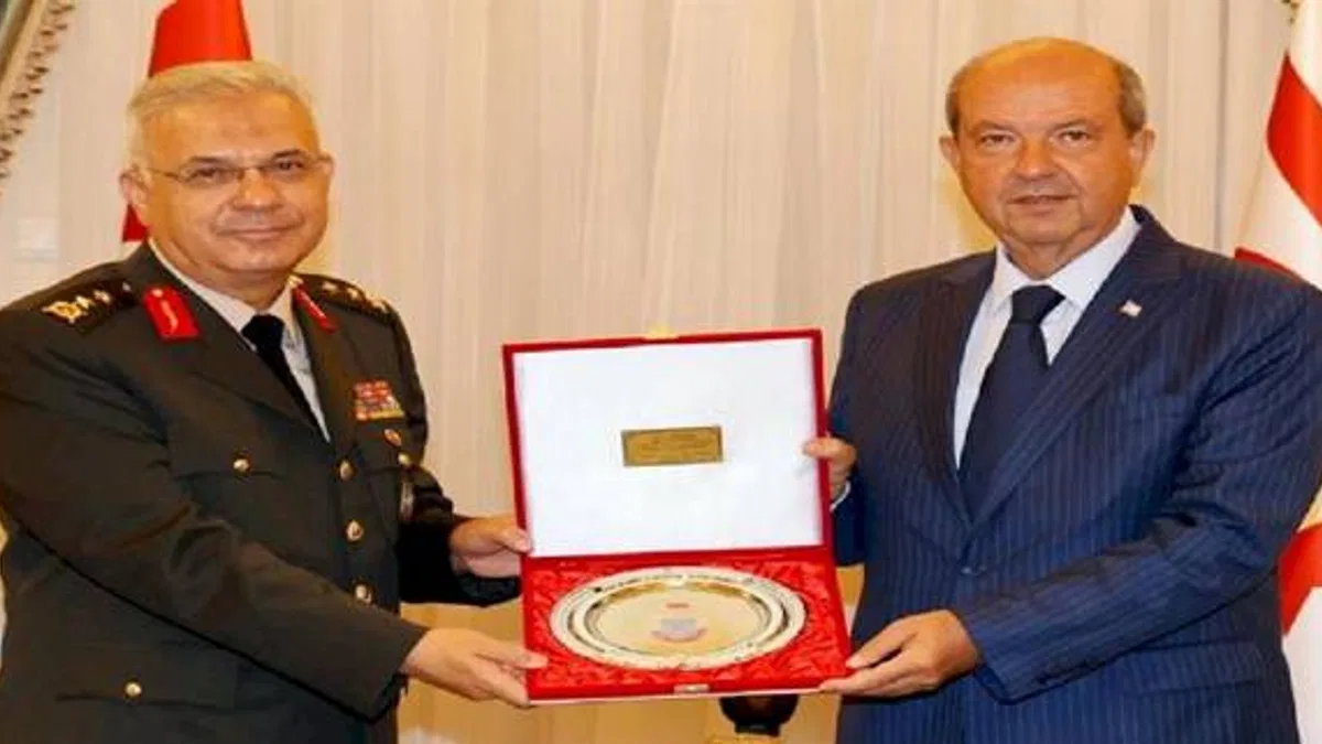 KKTC'de Türk Barış Kuvvetleri'nden Cumhurbaşkanı Tatart'a ziyaret