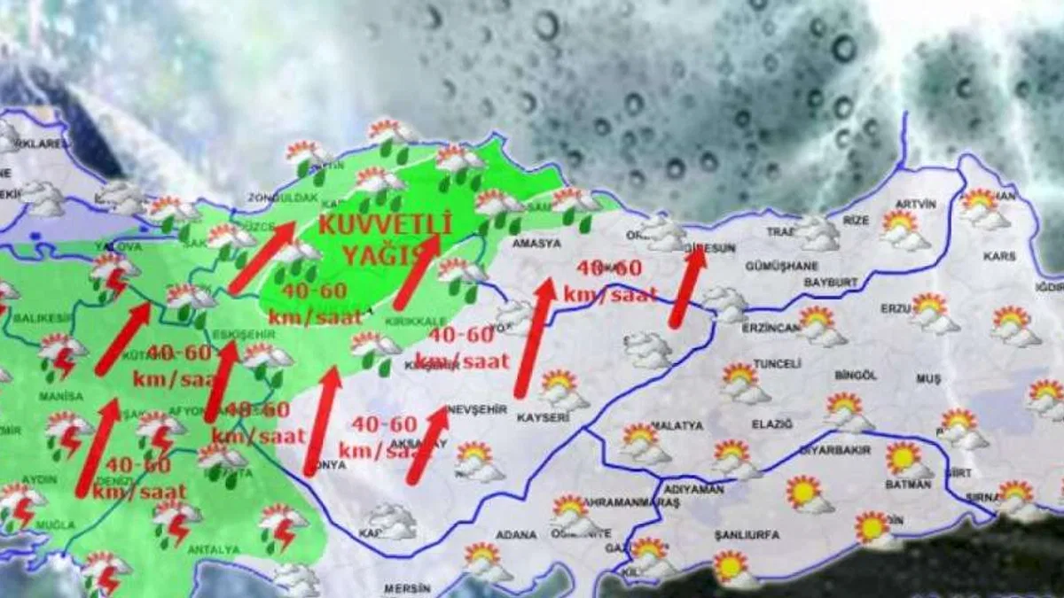 Meteoroloji'den 'kuvvetli' rüzgar ve yağış uyarısı!