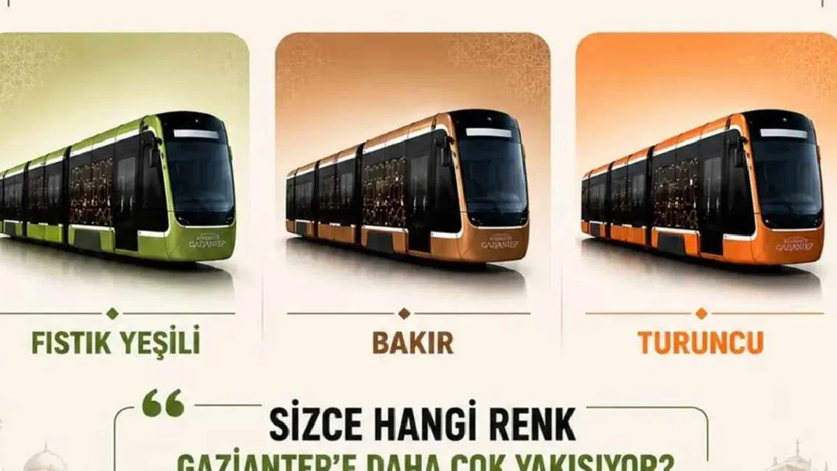 Gaziantepliler tramvay renklerini kendileri netleştirecek