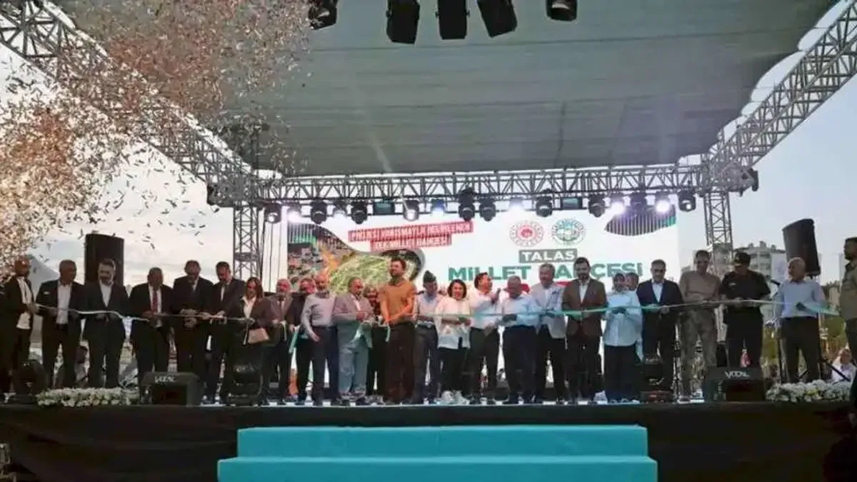 Kayseri Talas'ta millet bahçesine kavuştu