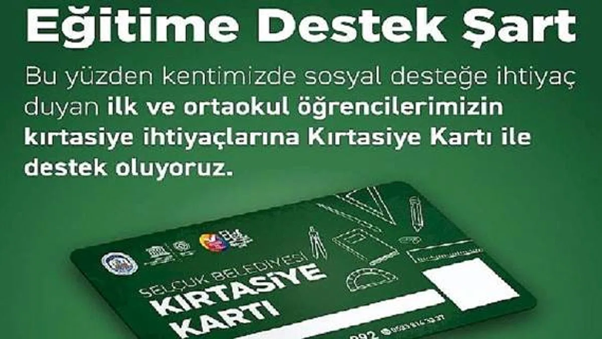 Efes Selçuk Belediyesi'nden eğitime kırtasiye desteği