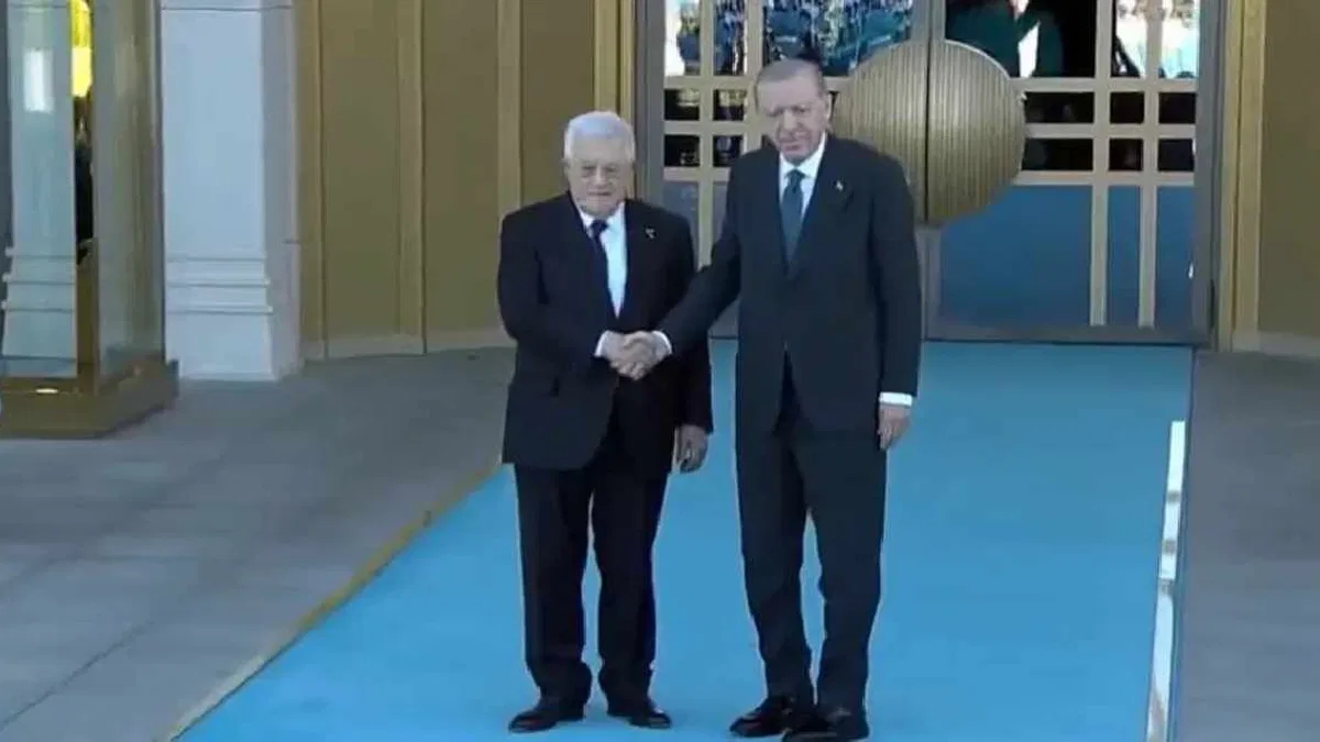 Filistin Devlet Başkanı Mahmud Abbas Başkent'te