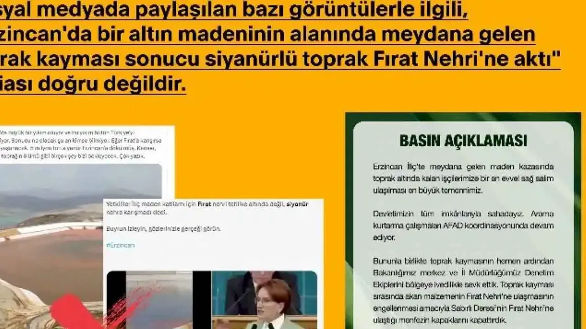 Siyanürlü toprak Fırat Nehri'ne mi aktı? Yanıt İletişim'den geldi...