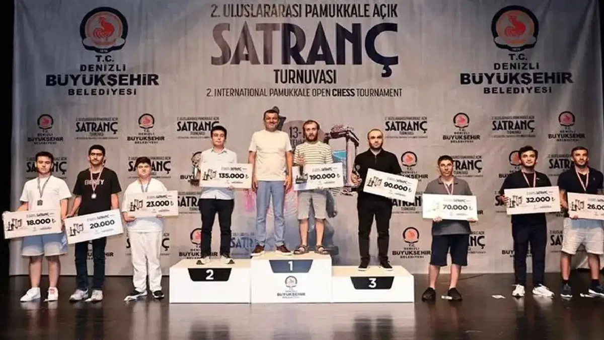 Pamukkale Açık Satranç Turnuvası şampiyonlarını buldu