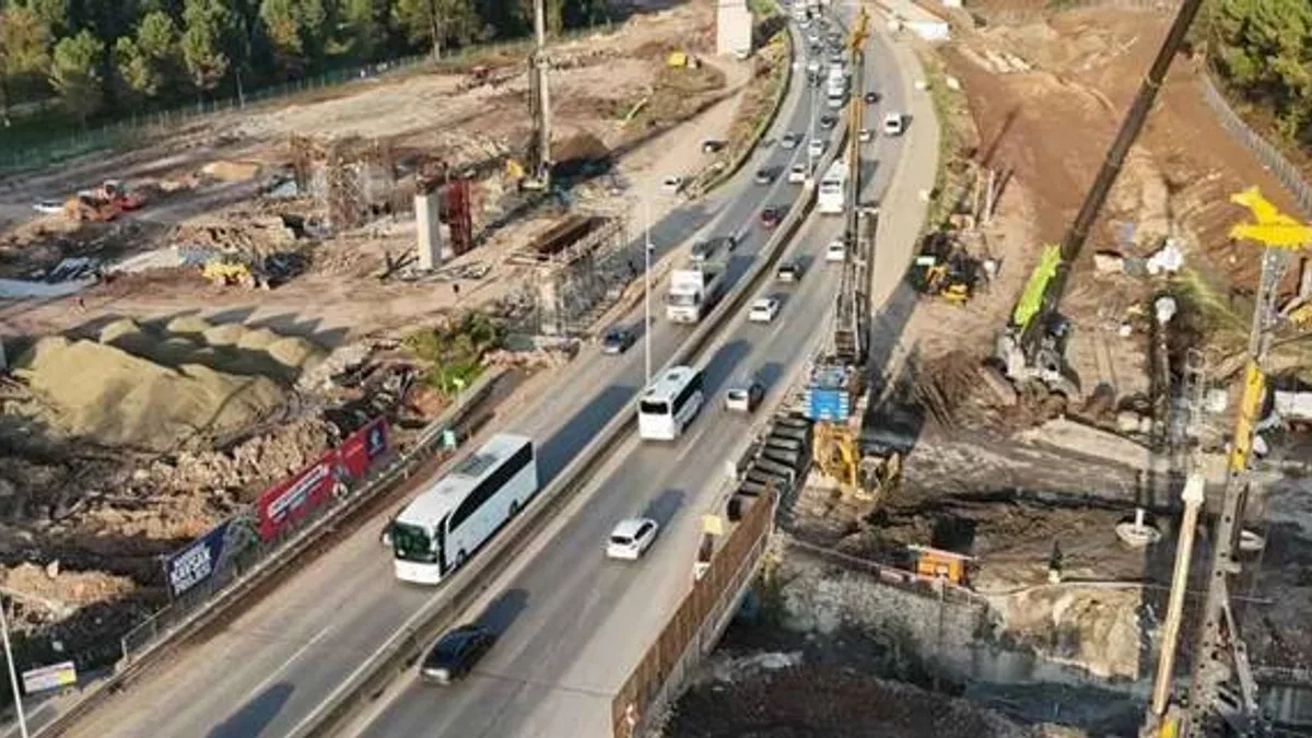 Kocaeli'de o kavşak için 6 noktada birden çalışmalar sürüyor