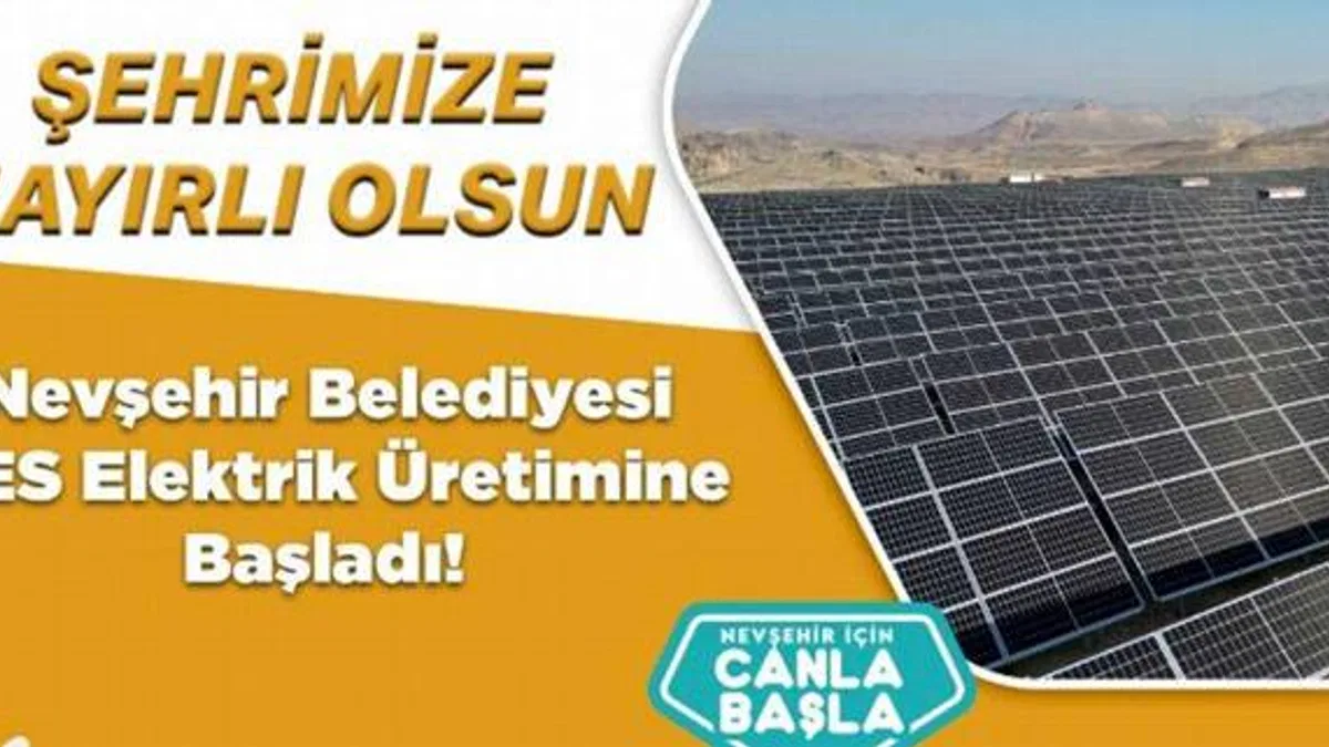 Nevşehir Belediyesi GES enerji üretimine başladı