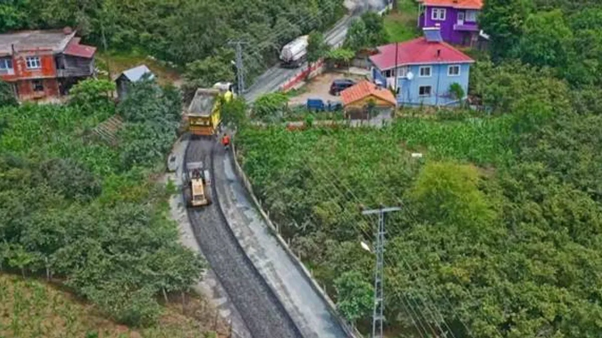 Ordu Ünye Denizbükü Mahallesinde asfalt sevinci