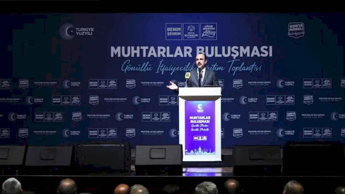 Konya’da 31 ilçeden muhtarlar gönüllü itfaiyecilik için buluştu