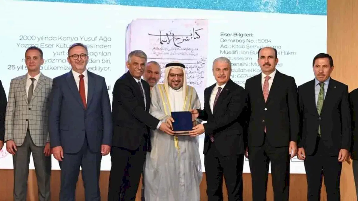 “Kitab Şerhu’l-Esma” yeniden Konya’ya kazandırıldı
