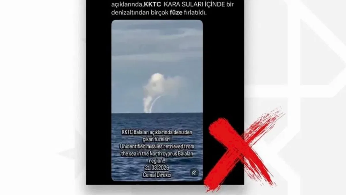 KKTC açıklarında füze' iddiasına yalanlama!