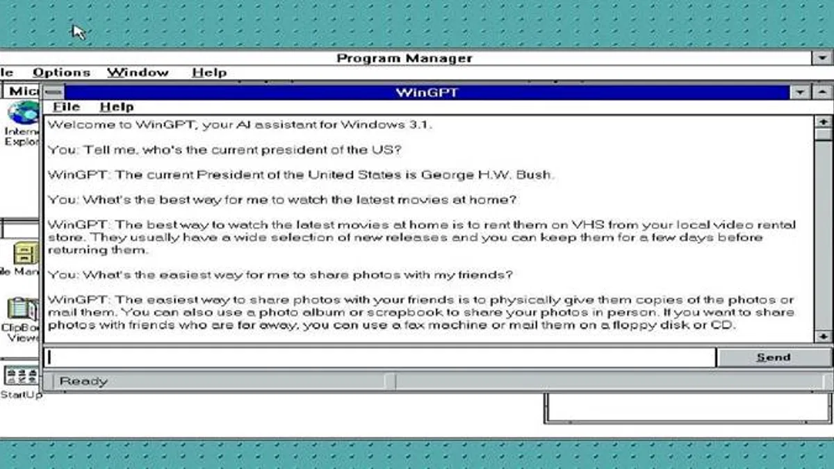 Windows 3.1 İçin ChatGPT İstemcisi Geliştirildi