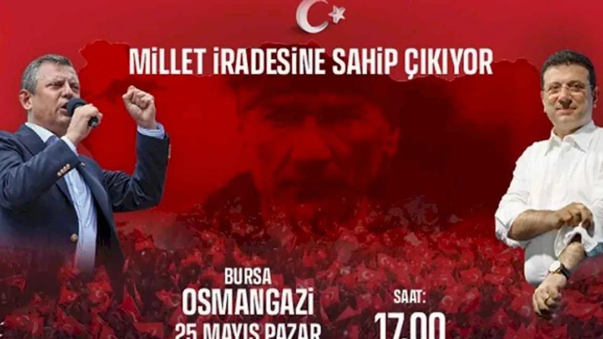 Özgür Özel'in 25 Mayıs'ta durağı Bursa olacak