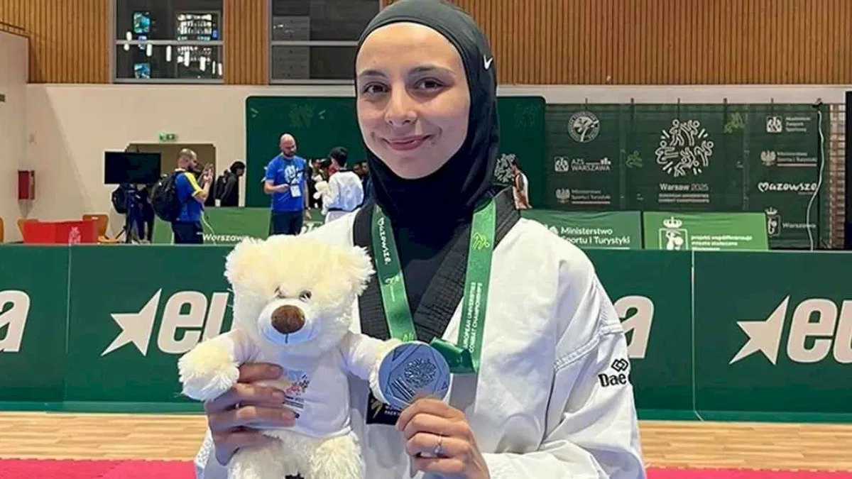 Konyalı milli sporcu Saliha'dan Avrupa ikinciliği