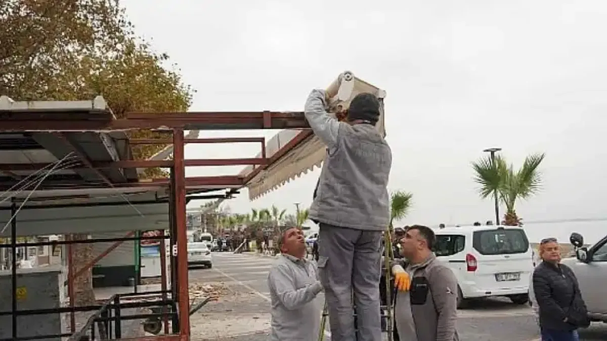 Akçay kordonda çevre düzenlemeleri
