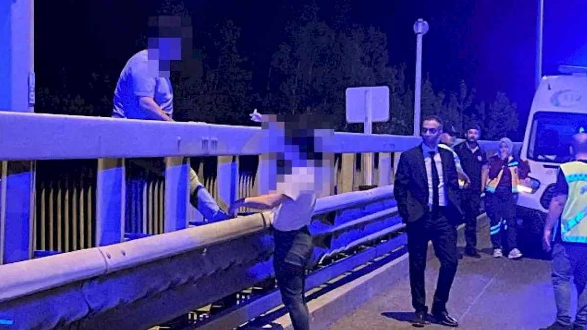 Anadolu Otoyolu’nda intihar girişimi