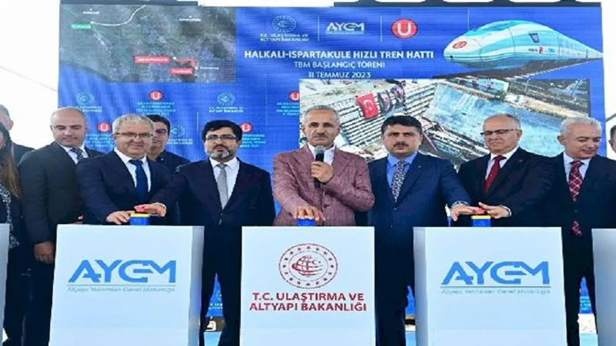 Tünel çalışmalarına Bakan Uraloğlu start verdi